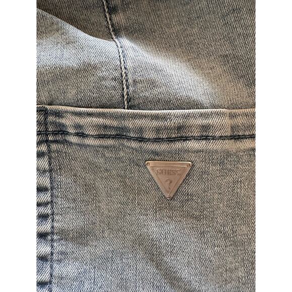 GUESS Jean Skirt Front Tie Pockets Spring Summer Size XL Versatile - Picture 3 of 7
